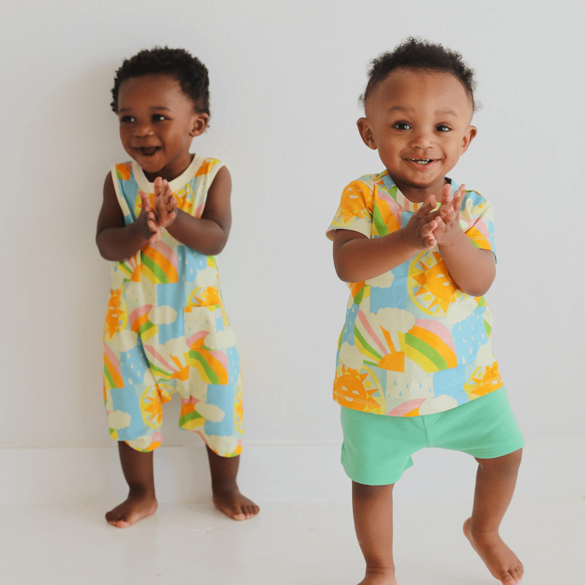 Cleo baby romper shorts