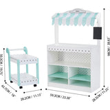 Teamson Kids My Dream Bakery Shop and Pastry Cart Wooden Play Set