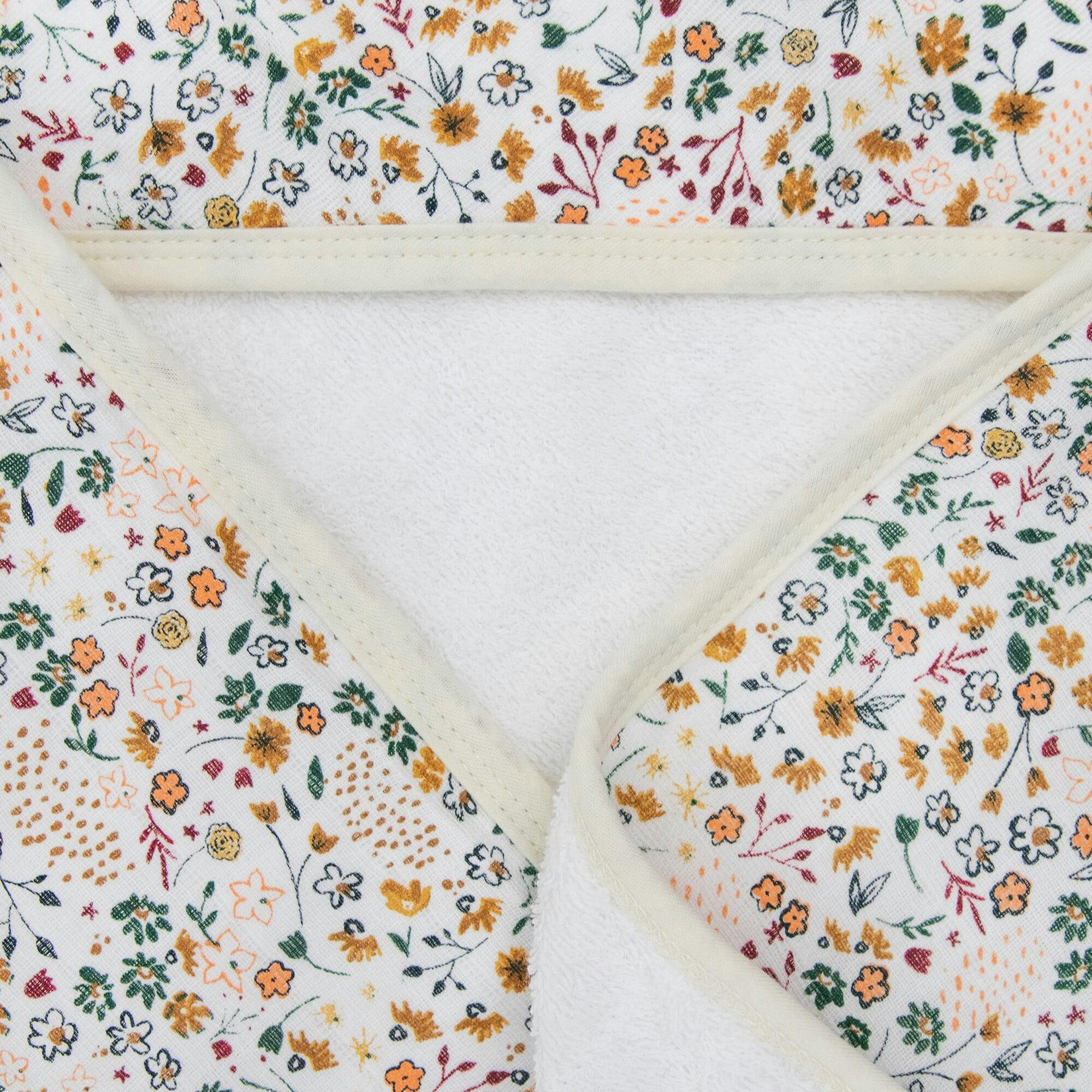 Infant Hooded Towel - Pressed Petals