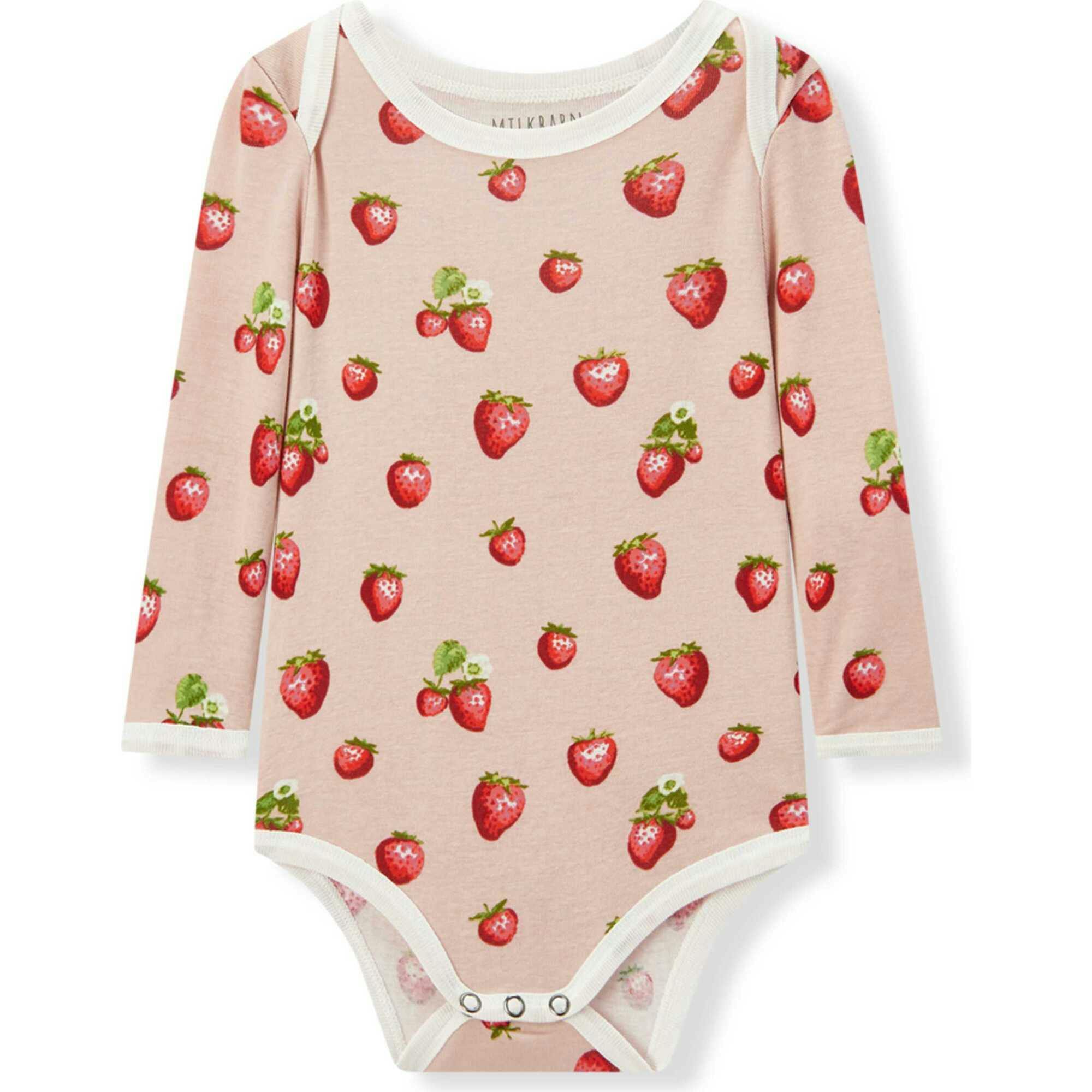 Strawberry Organic Cotton Long Sleeve One Piece