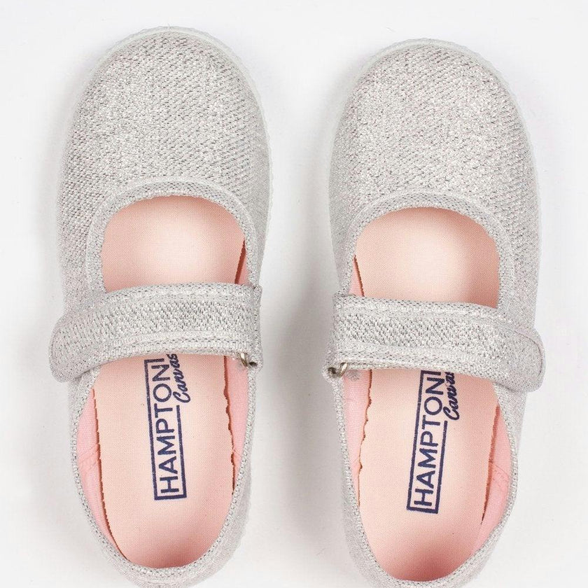Hampton Canvas Martha Shoes in Silver