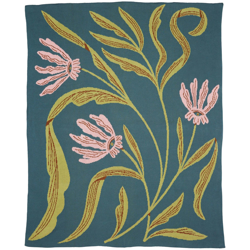 Flora Vision Knit Blanket