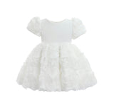 White Bow Rosette Dress