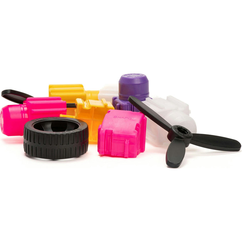 Snapo Jr. Princess Creator Kit - 40 pcs - Pink-Purple-Yellow-White Blocks