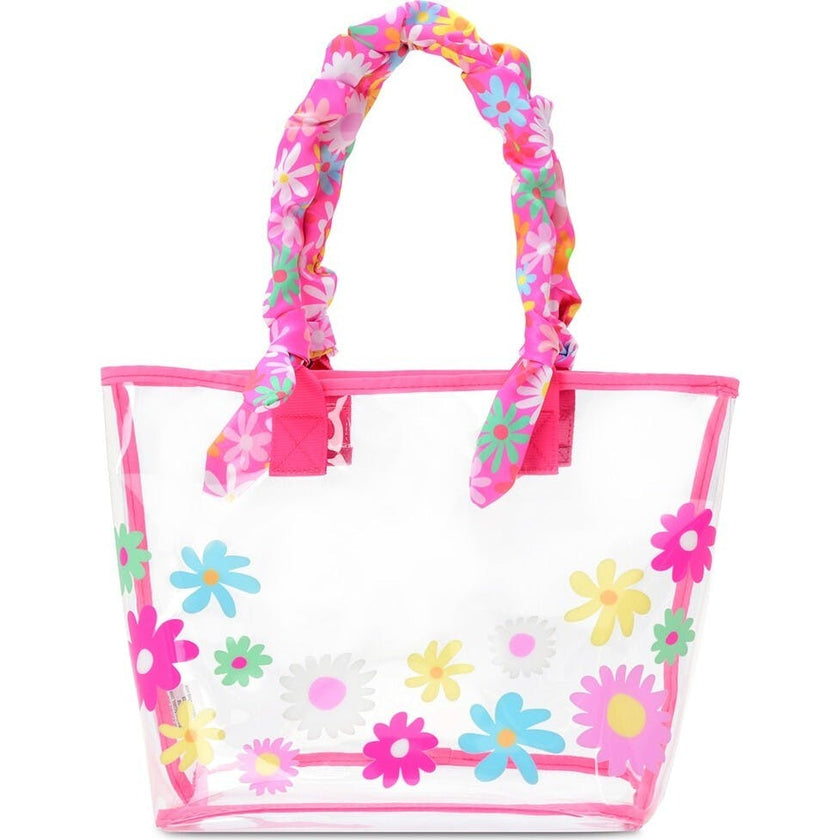 Puffy Flowers Clear Tote 2 Piece Set