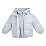 Blue Hooded Puffer Jacket
