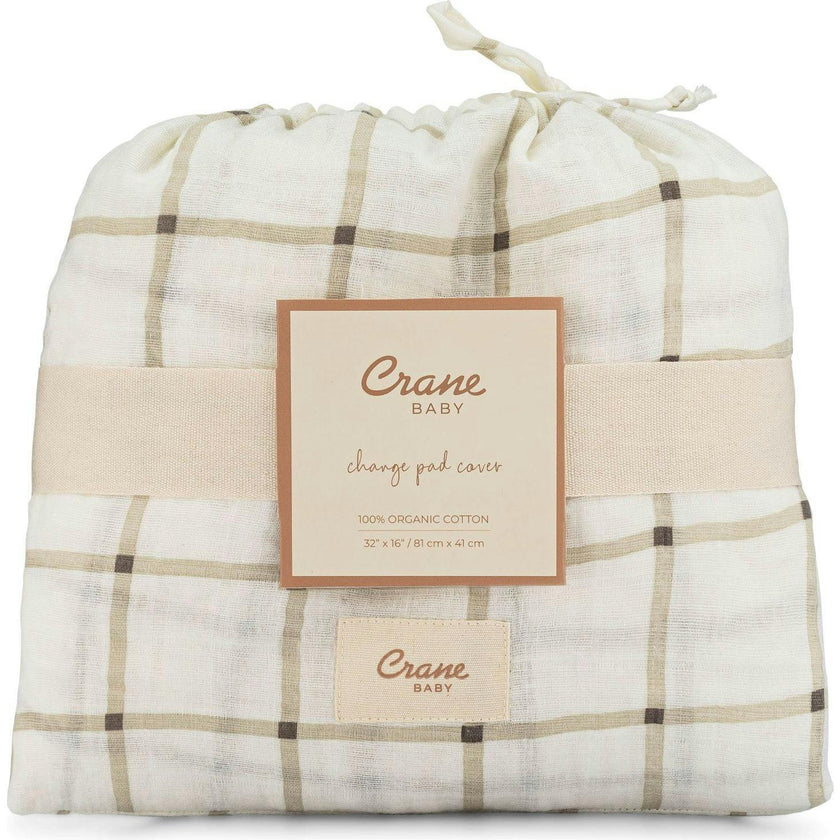 Organic Cotton Check Change Pad Cover