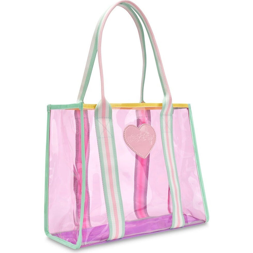 Color Block Clear Tote Bag