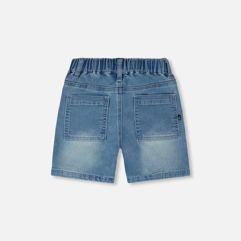 French Terry Denim Shorts