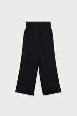 Cotton High Waisted Wide Leg Sweatpant With Raw Hem