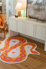 Abstract Snake Rug by Jessica Miller
