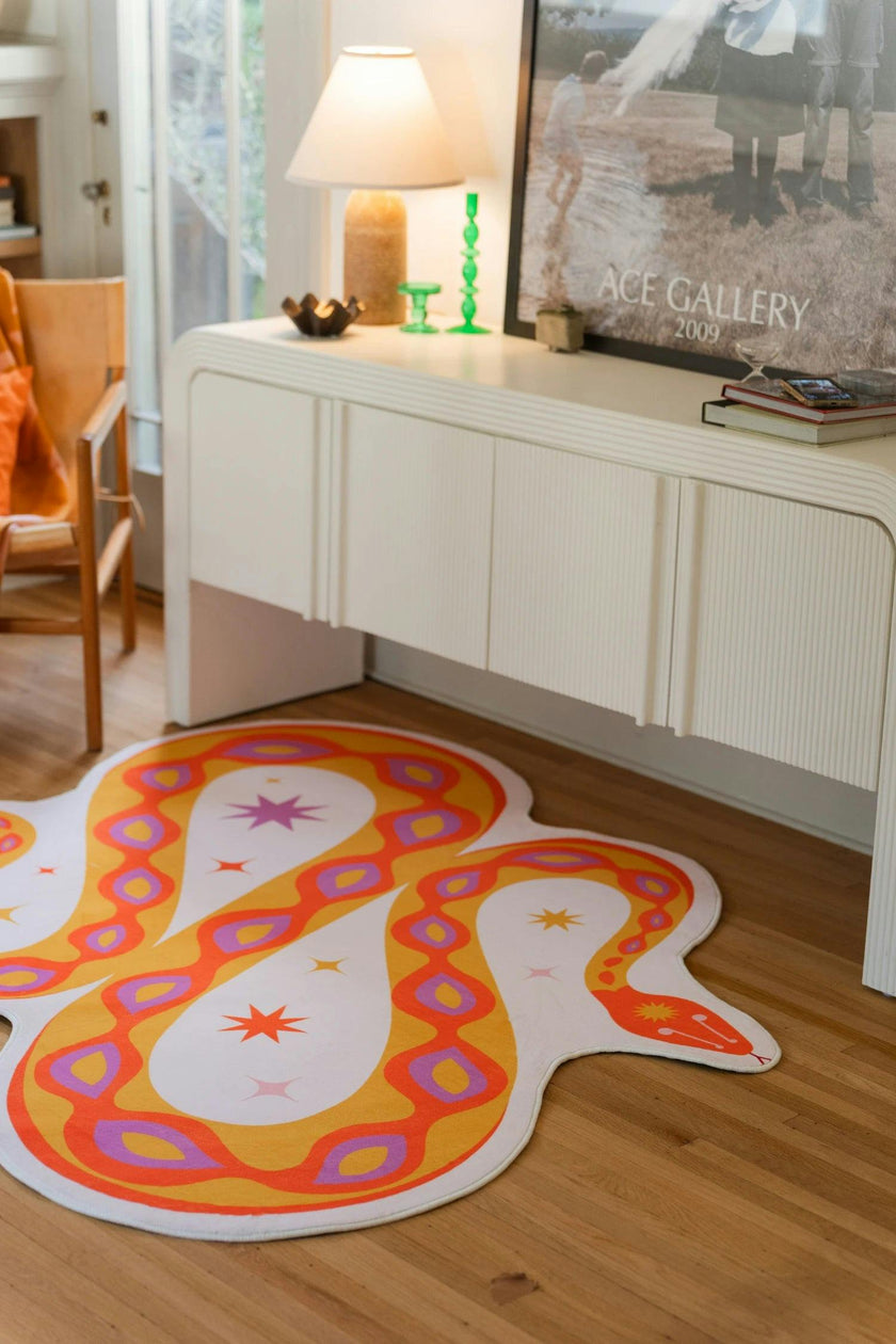 Abstract Snake Rug by Jessica Miller