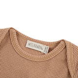 Tawny Rose Waffle Long Sleeve One Piece
