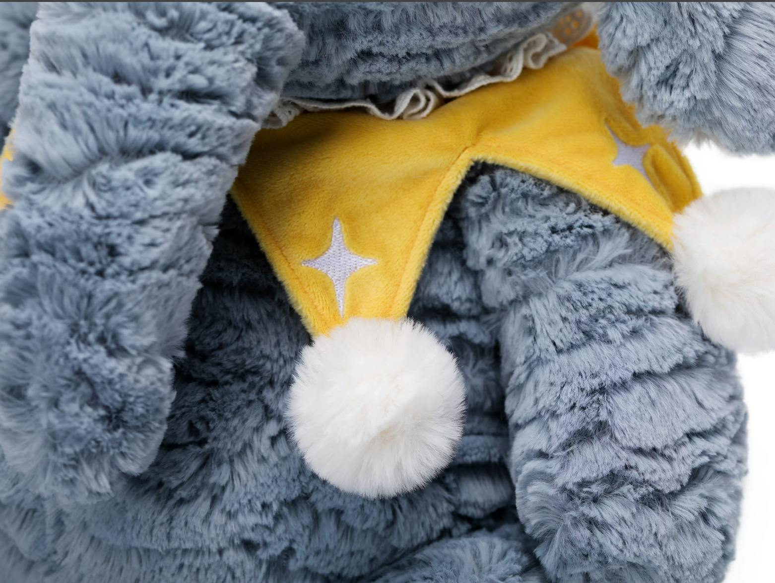 McHugs Starry Denim Elephant Weighted Plush  18cm