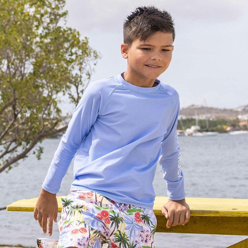 Seaside Blue LS Rash Top