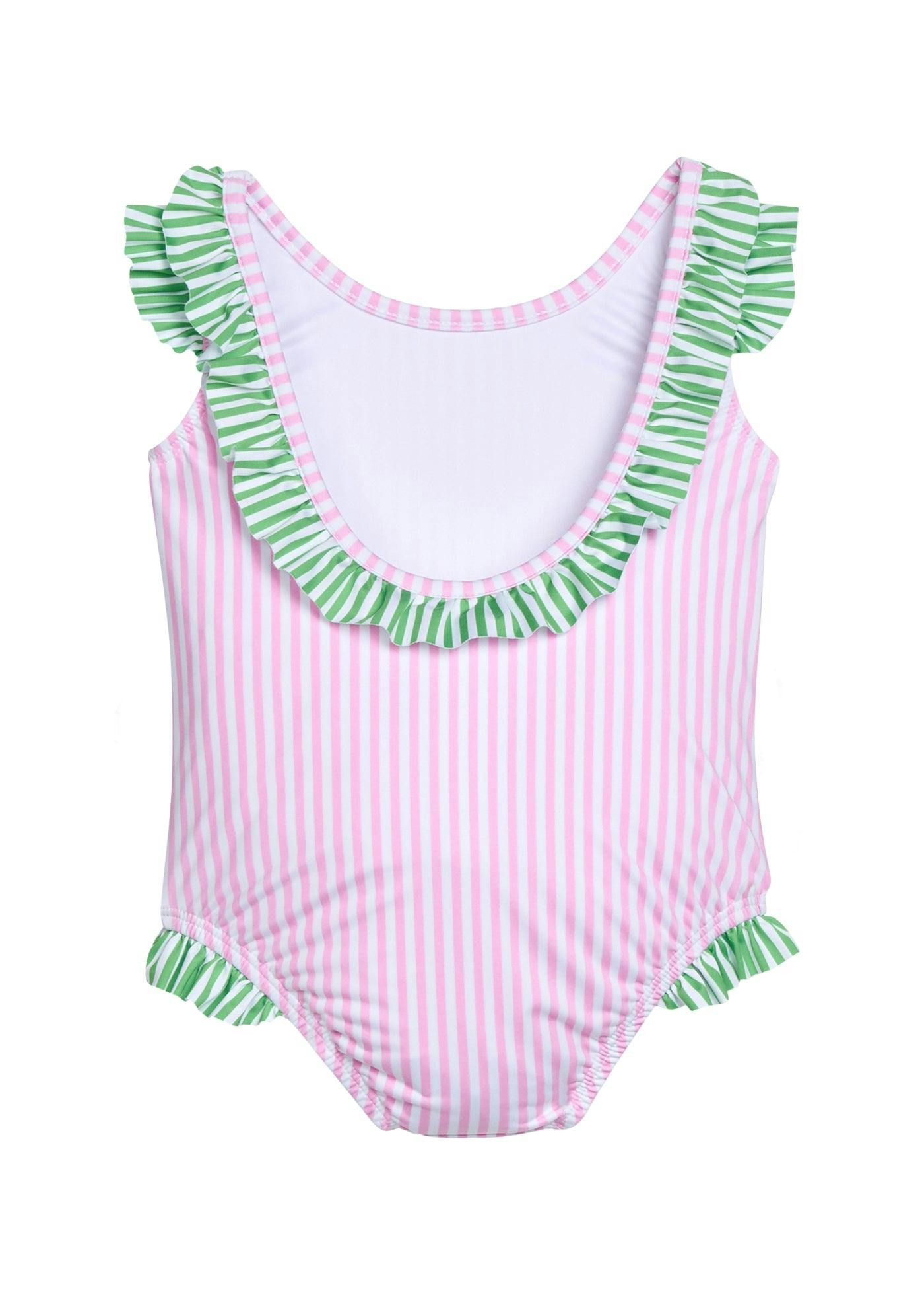 Scoop One Piece Swimsuit - Pink Stripe