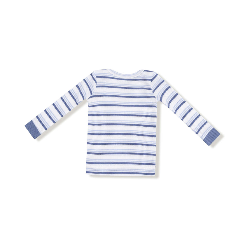 Vintage Stripe - Blue - Long Sleeve Loungewear Set