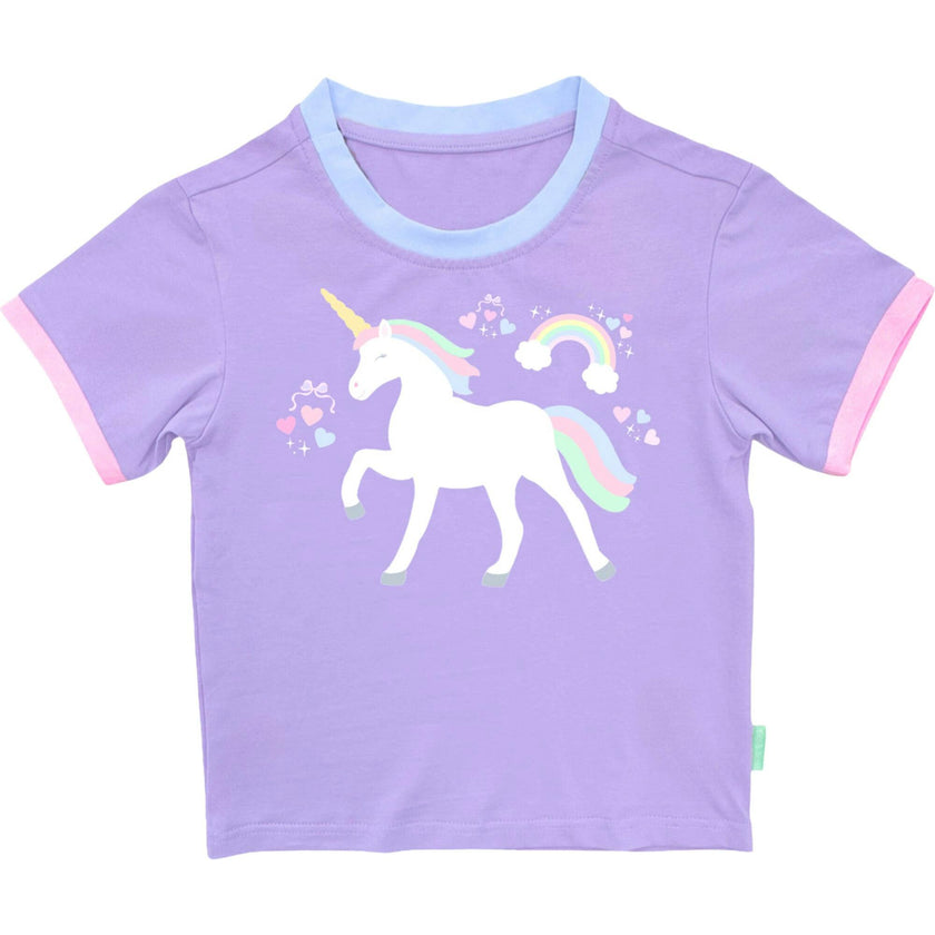 Girls Rainbow Unicorn T-Shirt