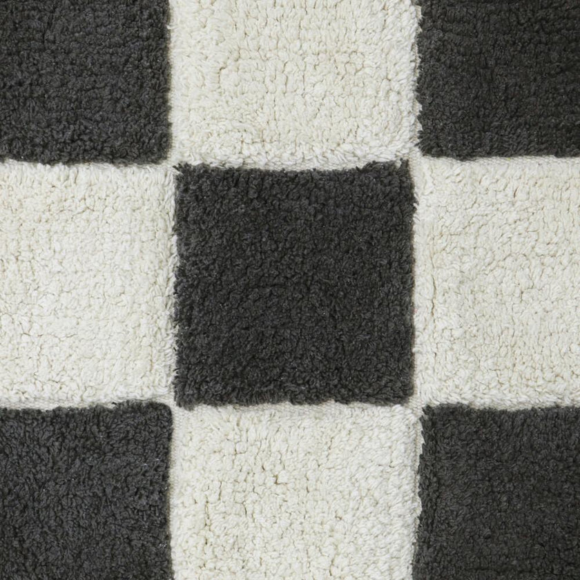 Kitchen Tiles Checkerboard Pattern Washable Rug