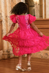 Mini Cressida Dress in Merry Magenta