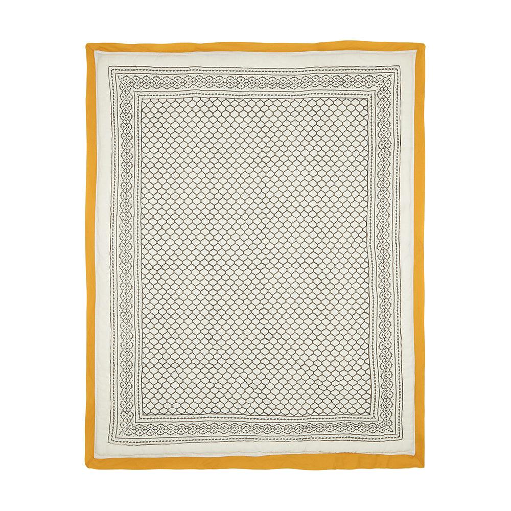 Block-Printed Cotton Crib Quilt