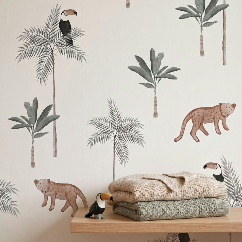 Eden Tropical Jungle Nursery Wallpaper