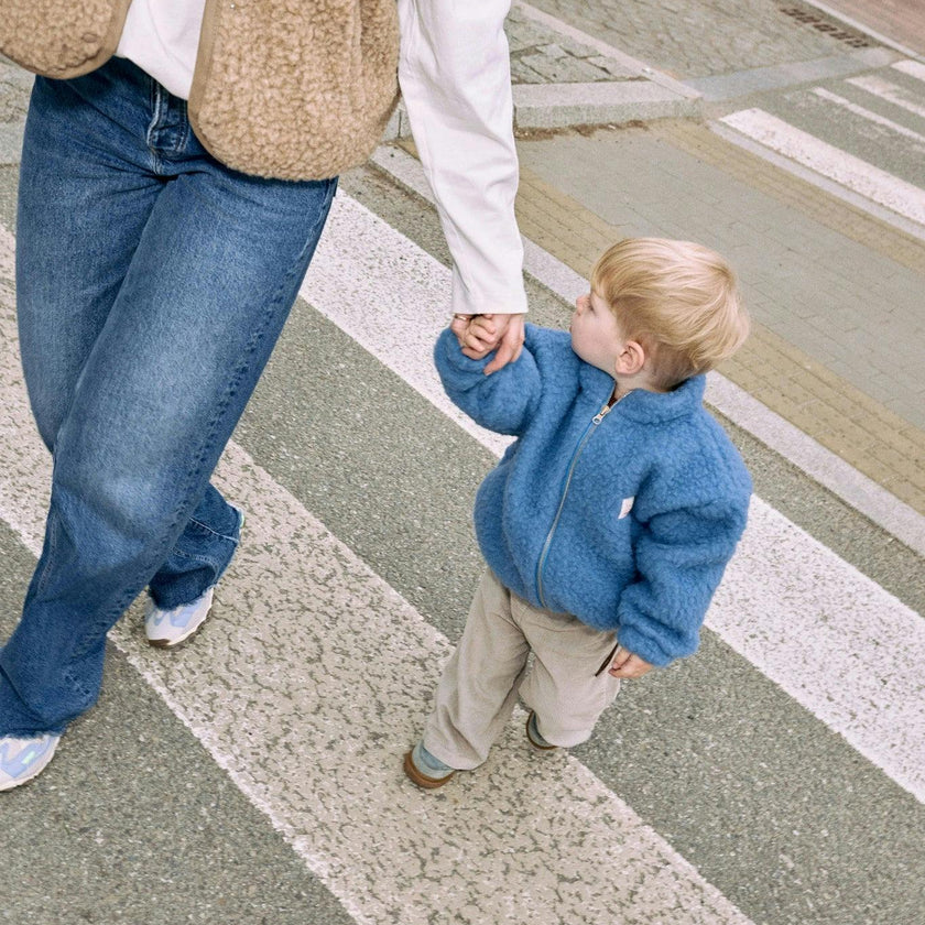 children's merino wool bomber jacket - ice blue