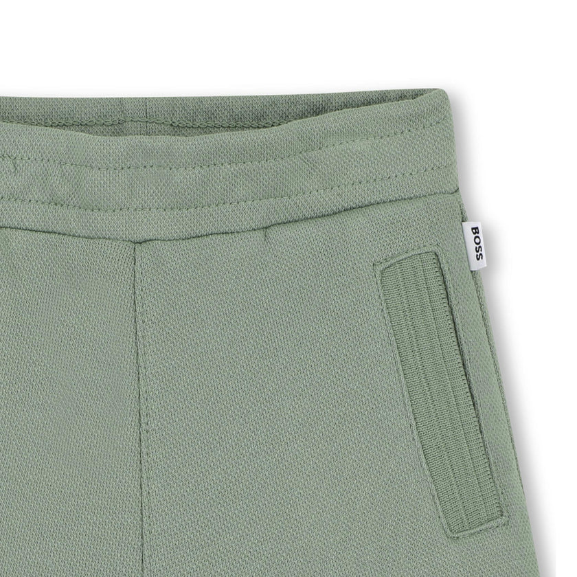 White & Light Green Short Set