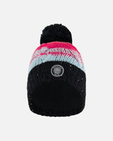 Knit Hat Gradient Blue, Coral And Fuschia