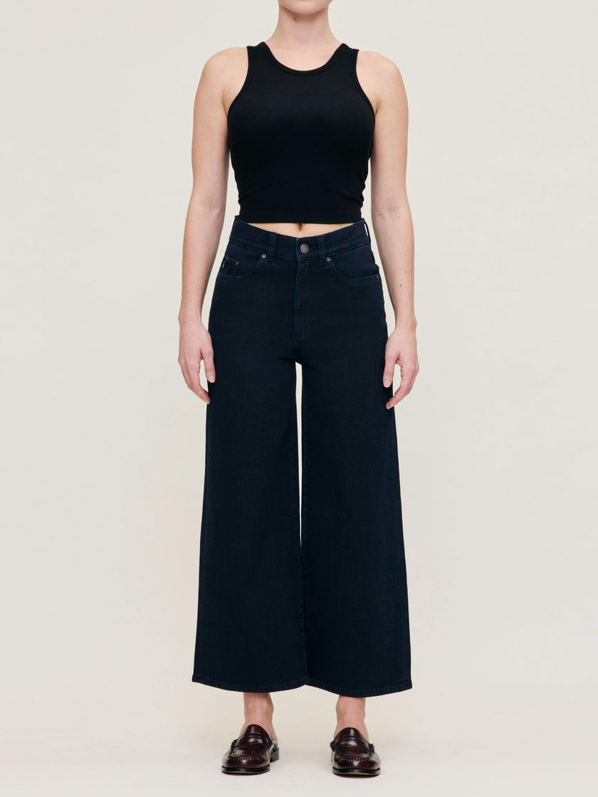 Hepburn Wide Leg Petite High Rise 25" Jeans | Flatiron
