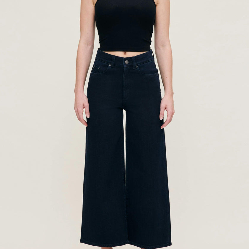 Hepburn Wide Leg Petite High Rise 25" Jeans | Flatiron