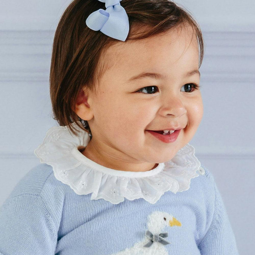 Extra Large Bow Hair Clip in Bluebell