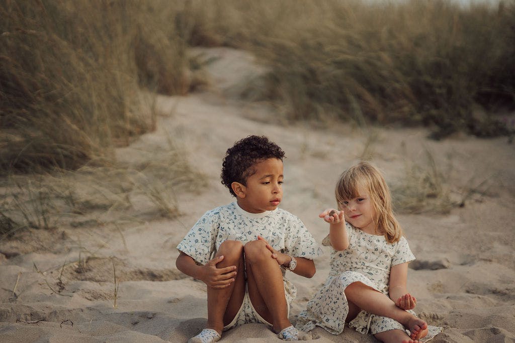 Sweetheart Twirl Dress | Organic Cotton Jersey - Scandi Floral