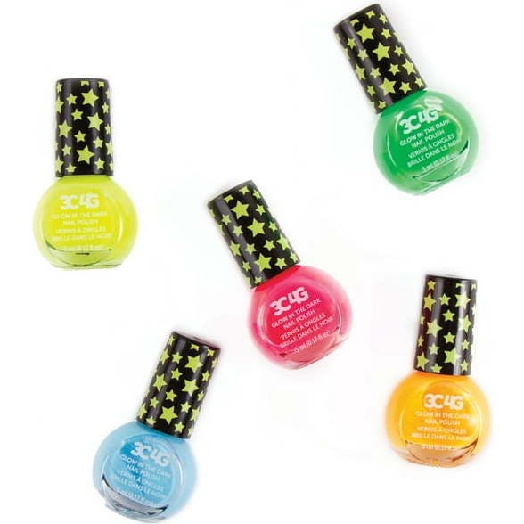 Glow In The Dark Nail Polish Craft Activity Set w/ 5 Bottles