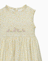 Bunny Smocked Dress in Yellow