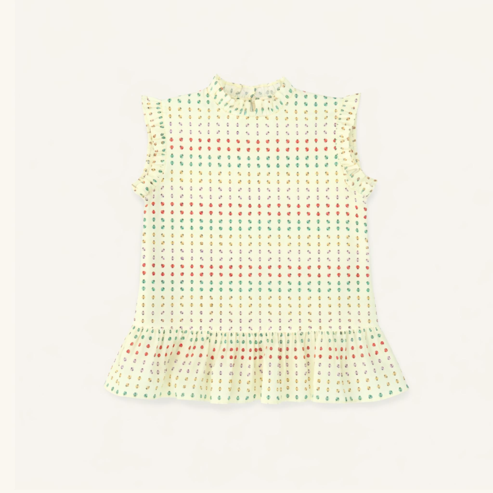 Drop Waist Dress in Ladybug