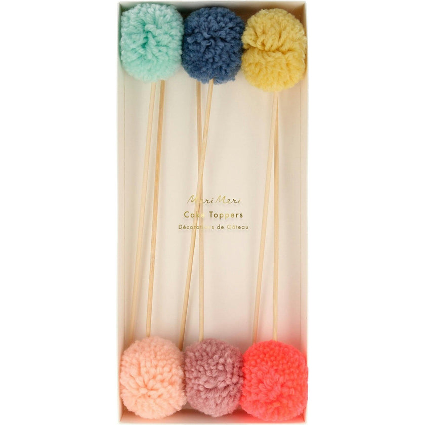 Multi Pompom Cake Toppers
