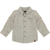 Textured Wooden Button Shirt