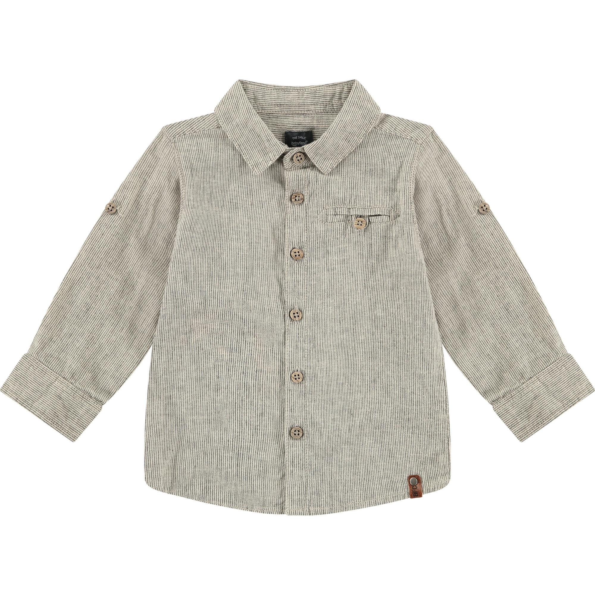 Textured Wooden Button Shirt