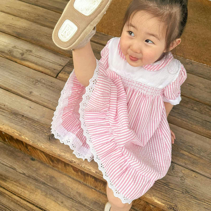 Daisies Tan Lurex Linen Espadrille First Kick
