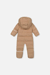Baby Cloud One Piece Snowsuit Adapted For Car Seats Beige