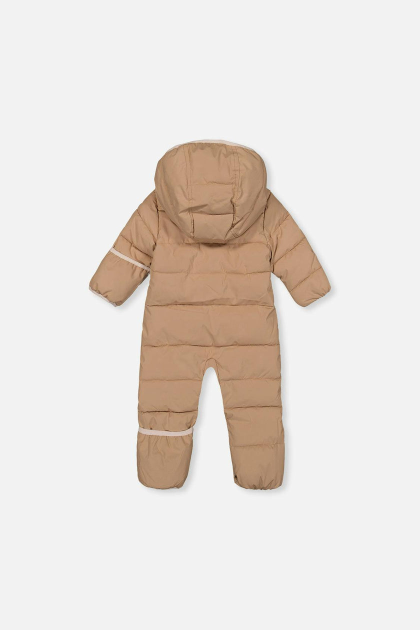 Baby Cloud One Piece Snowsuit Adapted For Car Seats Beige