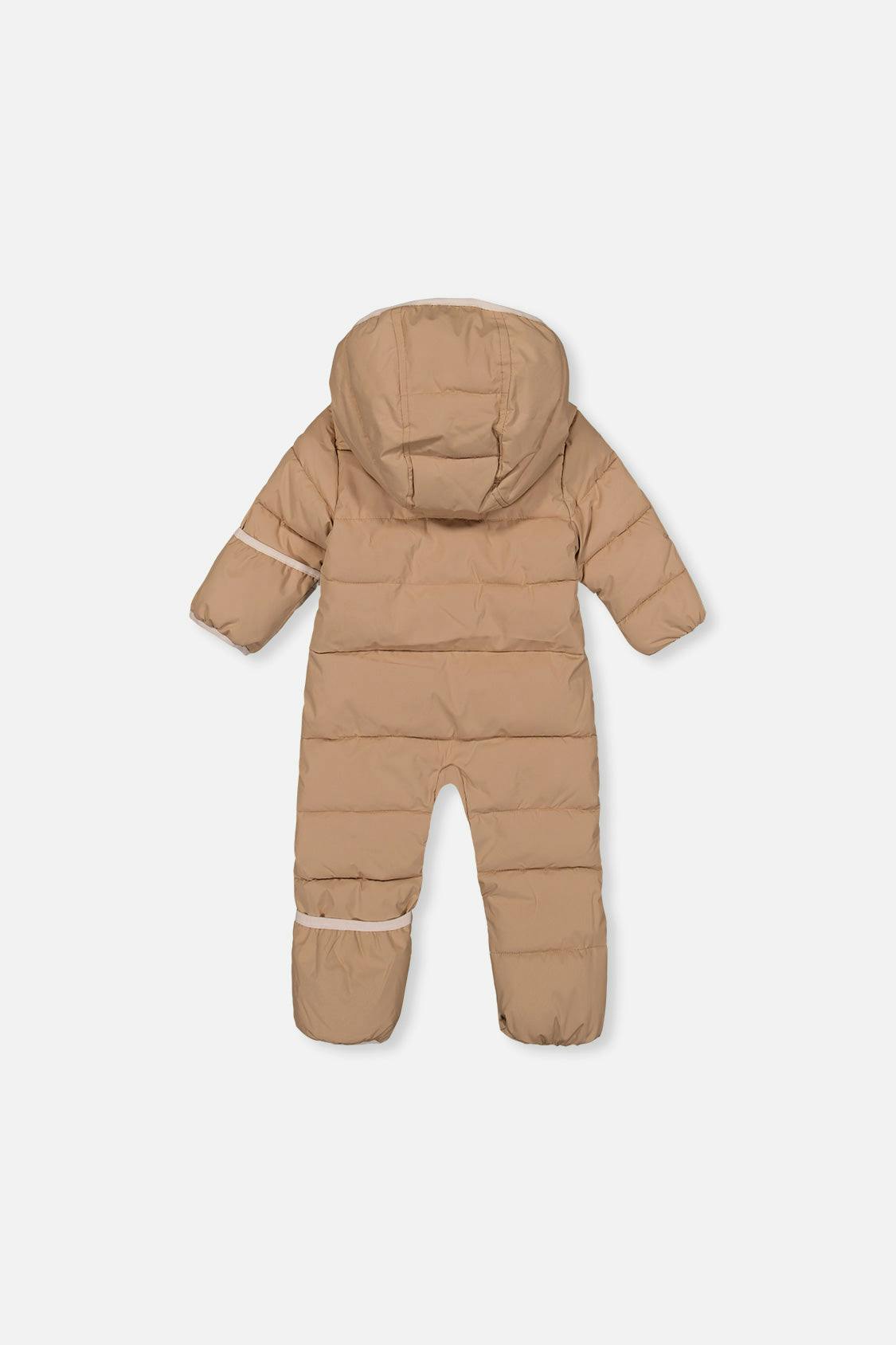 Baby Cloud One Piece Snowsuit Adapted For Car Seats Beige