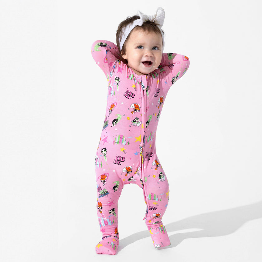 Powerpuff Girls Saving Bedtime Bamboo Convertible Footie
