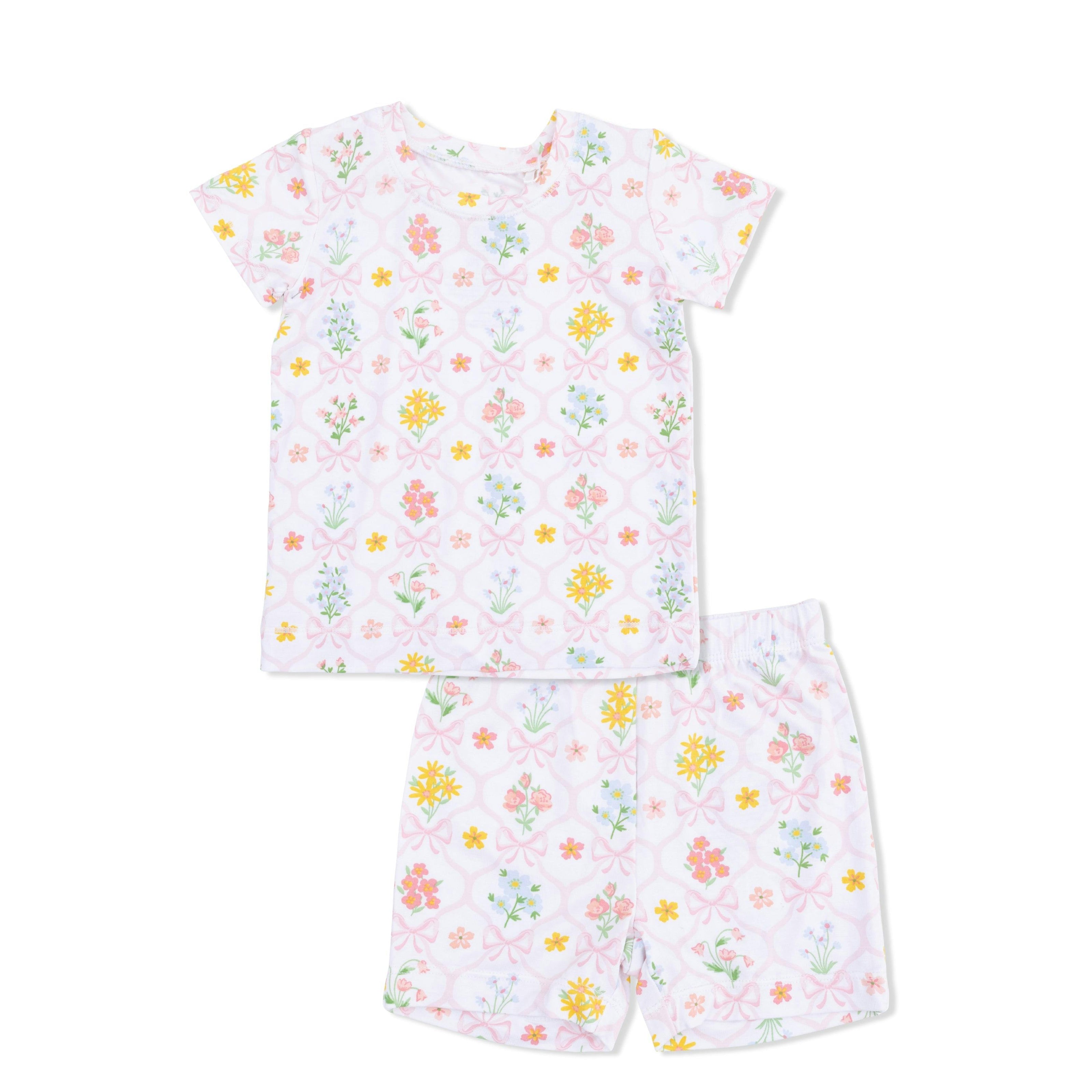 Spring Blooms Bow Trellis - Loungewear Short Set