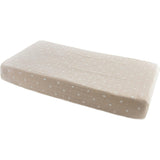 Cotton Muslin Changing Pad Cover - Taupe Cross