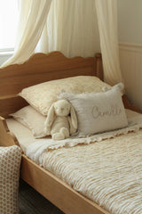 Big Kid Blanket 6 Layer Gauze QUILTED- Goldie Buttercream Floral