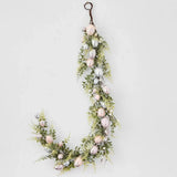 Pink, Blue and Silver Metallic Foil Speckle Easter Egg Garland