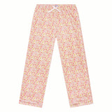Marigolds Women's Button Front Long Pajama Set