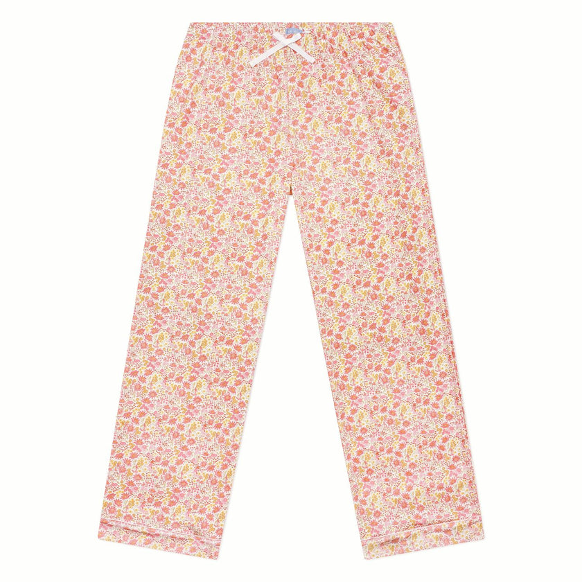 Marigolds Women's Button Front Long Pajama Set